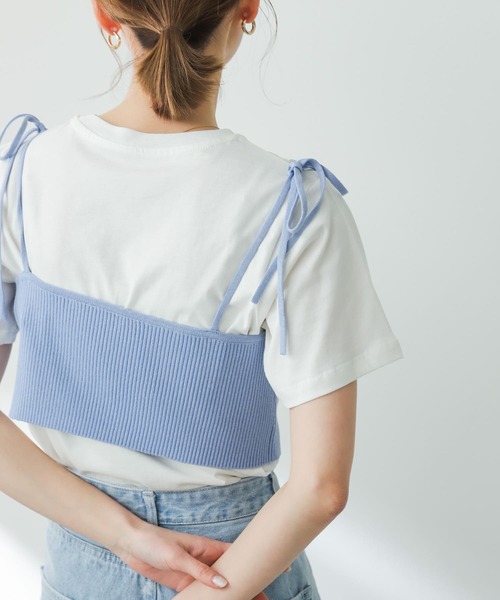 SENSE OF PLACE by URBAN RESEARCH（センスオブプレイスバイアーバンリサーチ）の「リブニットビスチェ（ベスト・レディース・ブラック/ライトブルー/チャコールグレー・ONE）」の15枚目の写真