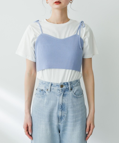 SENSE OF PLACE by URBAN RESEARCH（センスオブプレイスバイアーバンリサーチ）の「リブニットビスチェ（ベスト・レディース・ブラック/ライトブルー/チャコールグレー・ONE）」の19枚目の写真