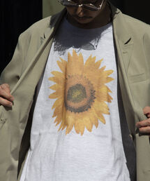 GLOSTER | 【ONEITA/オニータ】 90s 向日葵プリントTシャツ アートTシャツ サンフラワー(Tシャツ/カットソー)