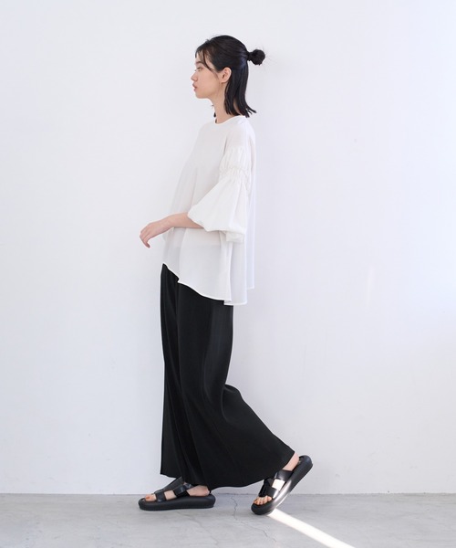 ■美品 LANVIN en Bleu ランバンオンブルー ウール オフタートルニット プルオーバー サイズ38 定価2.3万 LANVIN en Bleu 限定品 ランバンオンブルー ボディバッグ ドレッセ