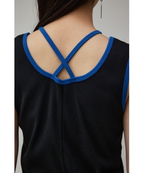 AZUL by moussy(アズールバイマウジー)の「STRING ARRANGEMENT TANK TOP/ストリングアレンジメントタンクトップ(タンクトップ・レディース・ブラック/ライトベージュ/ダークオレンジ・SMALL/MEDIUM)」の17枚目の写真
