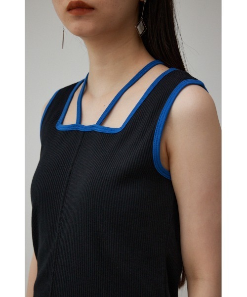 AZUL by moussy(アズールバイマウジー)の「STRING ARRANGEMENT TANK TOP/ストリングアレンジメントタンクトップ(タンクトップ・レディース・ブラック/ライトベージュ/ダークオレンジ・SMALL/MEDIUM)」の14枚目の写真