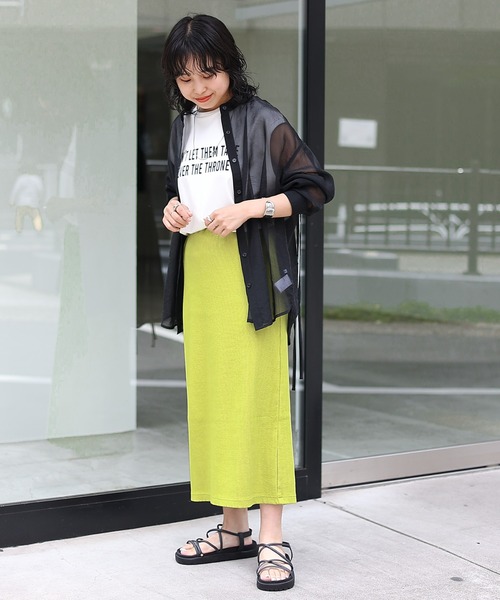 COLONY 2139（コロニートゥーワンスリーナイン）の「リブIラインスカート（スカート・レディース・ブラック/アイボリー/ブルー/ライム・SMALL/MEDIUM）」の19枚目の写真