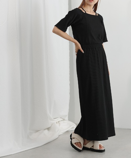 COLONY 2139（コロニートゥーワンスリーナイン）の「リブIラインスカート（スカート・レディース・ブラック/アイボリー/ブルー/ライム・SMALL/MEDIUM）」の11枚目の写真