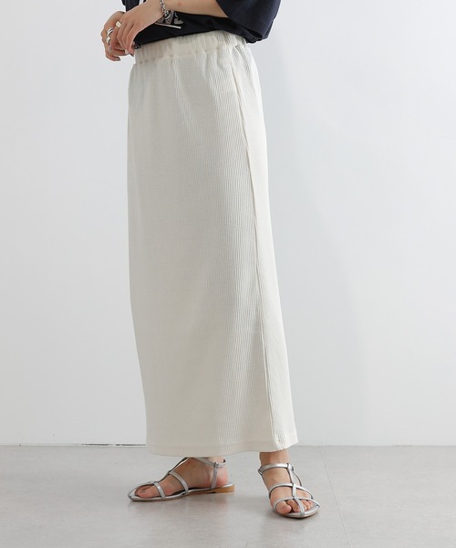 COLONY 2139（コロニートゥーワンスリーナイン）の「リブIラインスカート（スカート・レディース・ブラック/アイボリー/ブルー/ライム・SMALL/MEDIUM）」の12枚目の写真