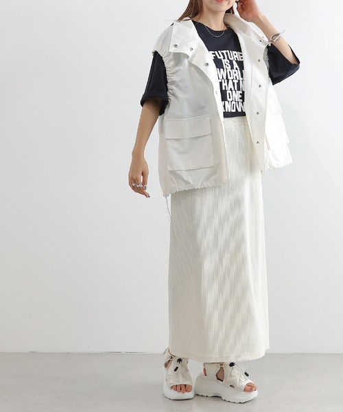 COLONY 2139（コロニートゥーワンスリーナイン）の「リブIラインスカート（スカート・レディース・ブラック/アイボリー/ブルー/ライム・SMALL/MEDIUM）」の5枚目の写真