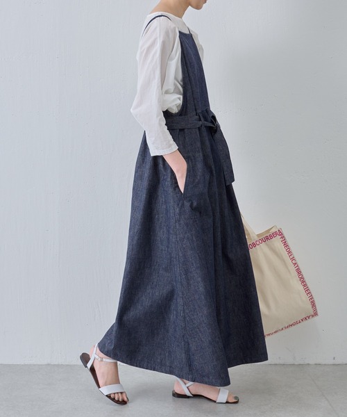 BEARDSLEY（ビアズリー）の「デニムサロペットワンピース（ジャンパースカート・レディース・インディゴブルー・FREE）」の11枚目の写真