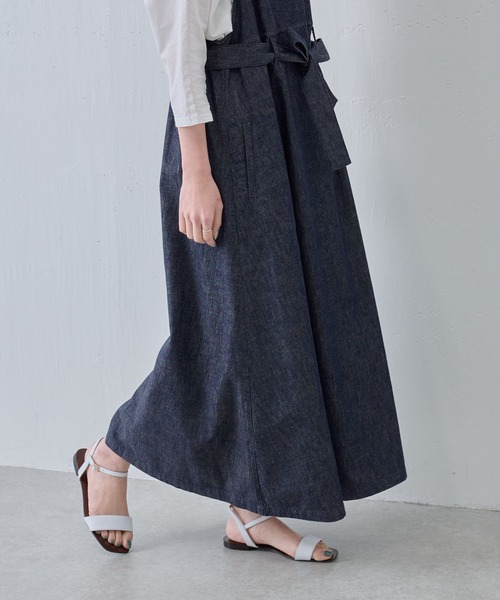 BEARDSLEY（ビアズリー）の「デニムサロペットワンピース（ジャンパースカート・レディース・インディゴブルー・FREE）」の14枚目の写真