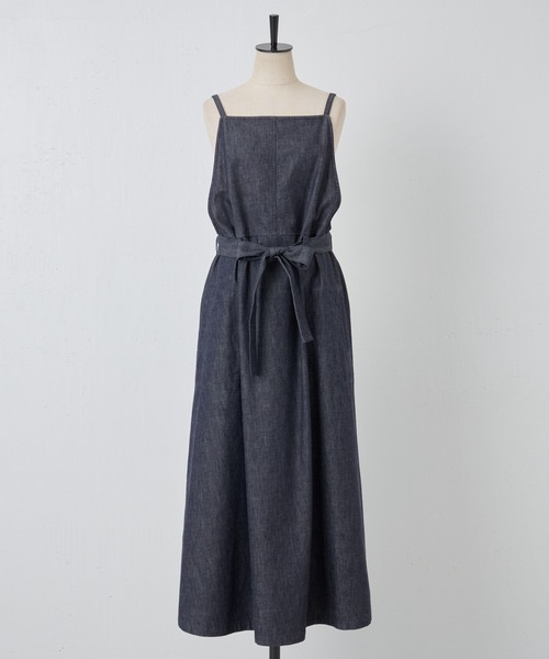 BEARDSLEY（ビアズリー）の「デニムサロペットワンピース（ジャンパースカート・レディース・インディゴブルー・FREE）」の20枚目の写真