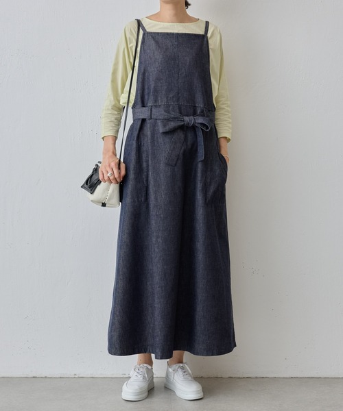 BEARDSLEY（ビアズリー）の「デニムサロペットワンピース（ジャンパースカート・レディース・インディゴブルー・FREE）」の2枚目の写真
