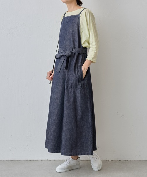 BEARDSLEY（ビアズリー）の「デニムサロペットワンピース（ジャンパースカート・レディース・インディゴブルー・FREE）」の3枚目の写真