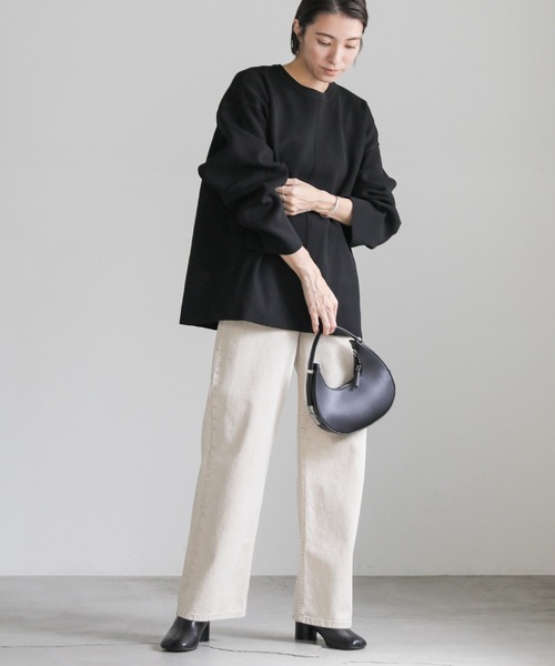 select MOCA（セレクトモカ）の「【ZOZO限定】スポンディッシュカーブスリーブオーバーニット（ニット/セーター・レディース・グレー/アイボリー/ブラック・FREE）」の14枚目の写真