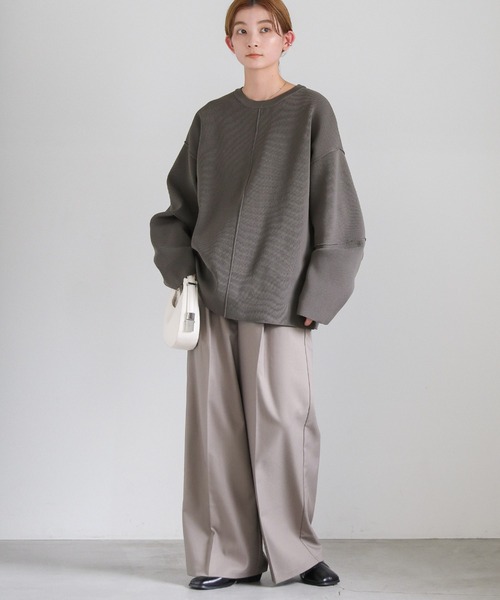 select MOCA（セレクトモカ）の「【ZOZO限定】スポンディッシュカーブスリーブオーバーニット（ニット/セーター・レディース・グレー/アイボリー/ブラック・FREE）」の15枚目の写真