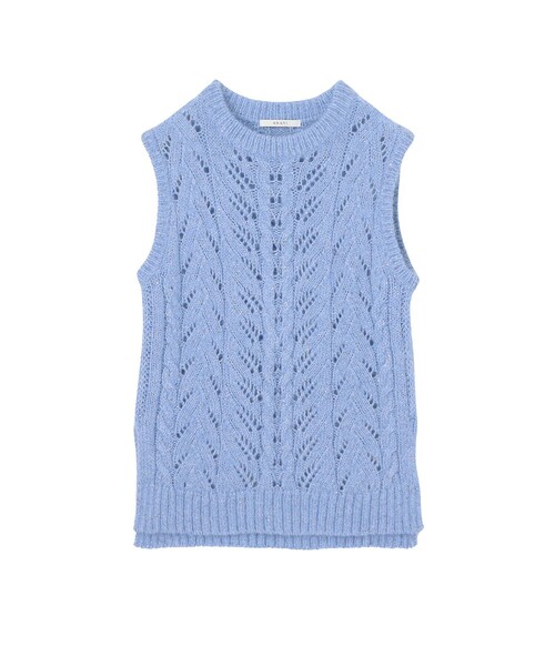 定価34,100円 アナイ スパングルヘアリーノースリーブプルオーバー ベスト ANAYI（アナイ）の「スパングルヘアリーノースリーブプルオーバー