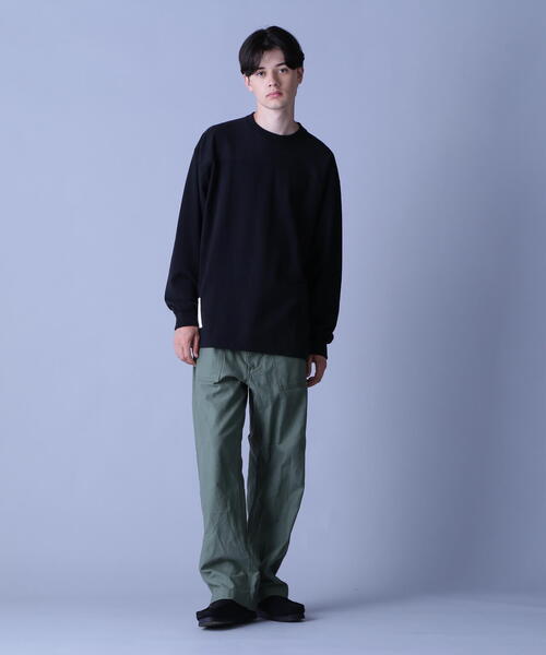 AVIREX（アヴィレックス）の「BASIC HEAVYWEIGHT L/S FOOTBALL T-SHIRT / ベーシック ヘビーウェイト 長袖 フットボール Tシャツ / AVIREX / アヴィレックス（Tシャツ/カットソー・メンズ・ホワイト/ネイビー/オリーブ系/その他17/ブラック・L/XL/2XL/M）」の21枚目の写真