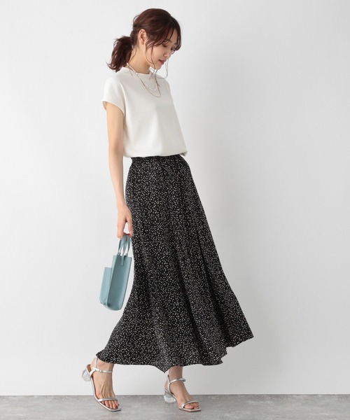 GLOBAL WORK2024新作シャイニーリラックスフレアスカート GLOBAL WORK2024新作シャイニーリラックスフレアスカート