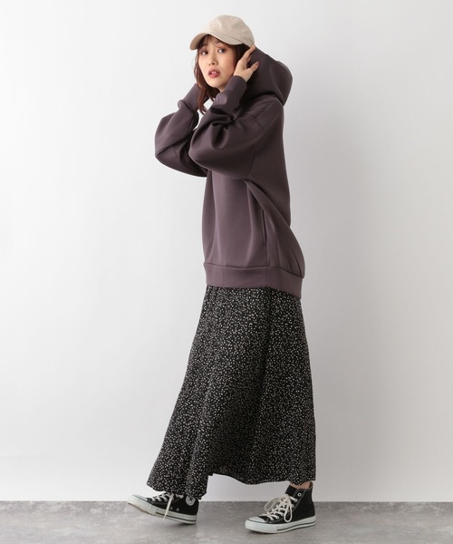 GLOBAL WORK（グローバルワーク）の「シャイニーリラックスフレアスカート/906753（スカート・レディース・レオパード/チェック/ベージュ系その他3/スミクロ/カーキ/ストライプ/ブラック系その他/グレー系その他/ベージュ系・FREE/SHORT）」の21枚目の写真