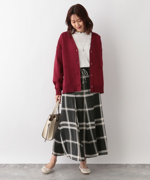 GLOBAL WORK（グローバルワーク）の「シャイニーリラックスフレアスカート/906753（スカート・レディース・レオパード/チェック/ベージュ系その他3/スミクロ/カーキ/ストライプ/ブラック系その他/グレー系その他/ベージュ系・FREE/SHORT）」の11枚目の写真