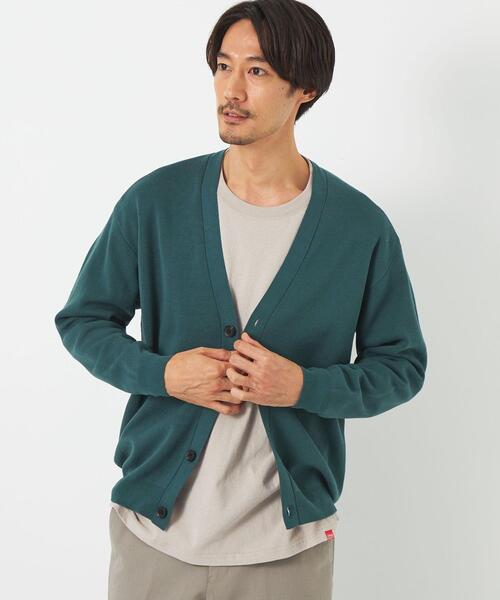 green label relaxing（グリーンレーベルリラクシング）の「クリアミラノリブ Vネック カーディガン（カーディガン/ボレロ・メンズ・ターコイズブルー/グレー/ブラック・L/S/M/XL）」の3枚目の写真