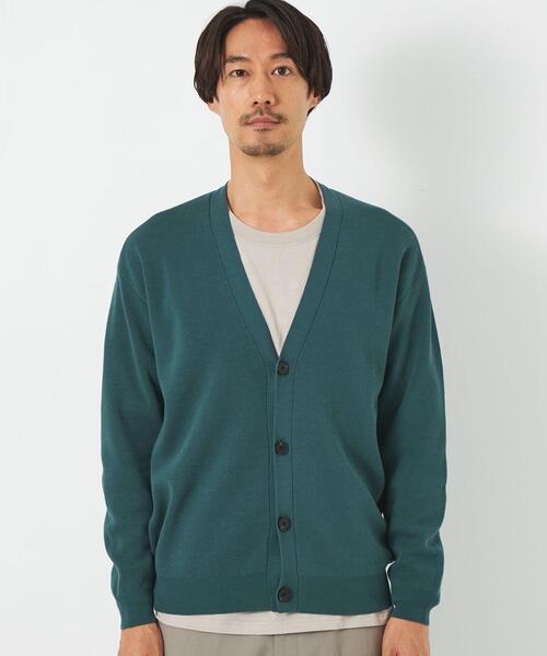green label relaxing（グリーンレーベルリラクシング）の「クリアミラノリブ Vネック カーディガン（カーディガン/ボレロ・メンズ・ターコイズブルー/グレー/ブラック・L/S/M/XL）」の14枚目の写真
