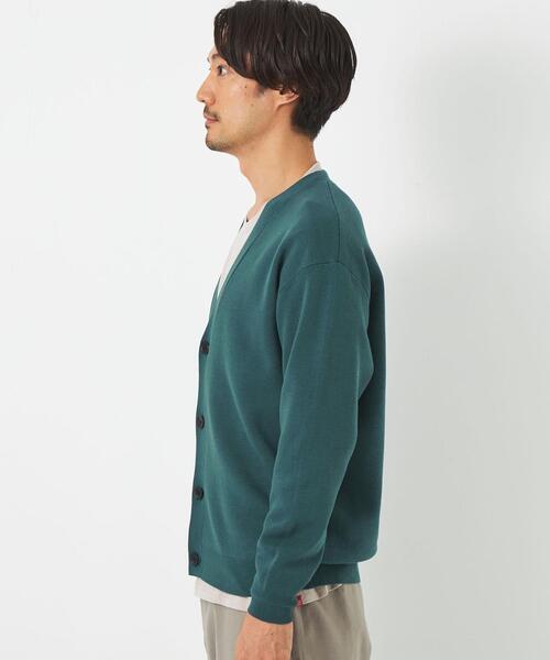 green label relaxing（グリーンレーベルリラクシング）の「クリアミラノリブ Vネック カーディガン（カーディガン/ボレロ・メンズ・ターコイズブルー/グレー/ブラック・L/S/M/XL）」の11枚目の写真