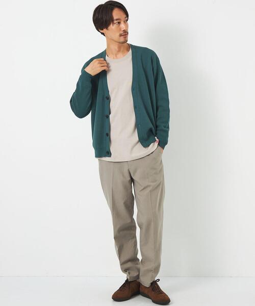 green label relaxing（グリーンレーベルリラクシング）の「クリアミラノリブ Vネック カーディガン（カーディガン/ボレロ・メンズ・ターコイズブルー/グレー/ブラック・L/S/M/XL）」の9枚目の写真