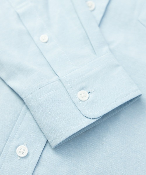 NYLAUS（ナイラス）の「レギュラーフィット ボタンダウン/バンドカラー ロングスリーブ オックスフォードシャツ（シャツ/ブラウス・メンズ・サックスブルー/ホワイト系1/ホワイト系2/ネイビー系2/ネイビー系1/ライトグレー/ピンク・LL/M/L）」の11枚目の写真