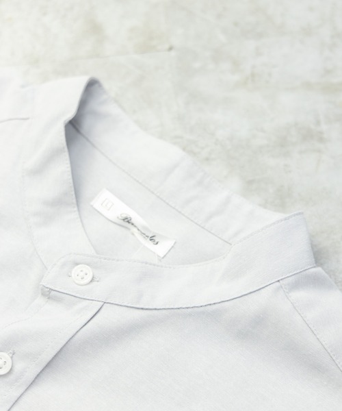 NYLAUS（ナイラス）の「レギュラーフィット ボタンダウン/バンドカラー ロングスリーブ オックスフォードシャツ（シャツ/ブラウス・メンズ・サックスブルー/ホワイト系1/ホワイト系2/ネイビー系2/ネイビー系1/ライトグレー/ピンク・LL/M/L）」の15枚目の写真