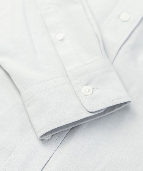 NYLAUS（ナイラス）の「レギュラーフィット ボタンダウン/バンドカラー ロングスリーブ オックスフォードシャツ（シャツ/ブラウス・メンズ・サックスブルー/ホワイト系1/ホワイト系2/ネイビー系2/ネイビー系1/ライトグレー/ピンク・LL/M/L）」の18枚目の写真