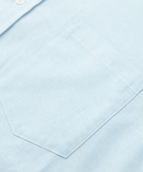 NYLAUS（ナイラス）の「レギュラーフィット ボタンダウン/バンドカラー ロングスリーブ オックスフォードシャツ（シャツ/ブラウス・メンズ・サックスブルー/ホワイト系1/ホワイト系2/ネイビー系2/ネイビー系1/ライトグレー/ピンク・LL/M/L）」の9枚目の写真