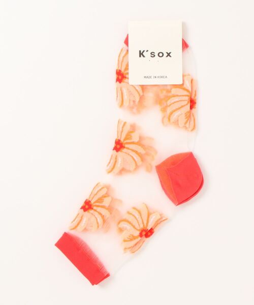 emesuelee（エメスーリー）の「シアーソックス（ソックス/靴下・レディース・レッド/ブラック/ブルー・フリー）」の9枚目の写真