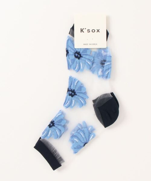 emesuelee（エメスーリー）の「シアーソックス（ソックス/靴下・レディース・レッド/ブラック/ブルー・フリー）」の4枚目の写真