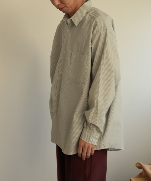 SENSE OF PLACE by URBAN RESEARCH（センスオブプレイスバイアーバンリサーチ）の「ストライプエクストラルーズシャツB（シャツ/ブラウス・メンズ・その他3/その他2/その他1・LARGE/MEDIUM）」の11枚目の写真