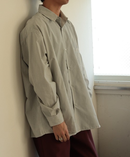 SENSE OF PLACE by URBAN RESEARCH（センスオブプレイスバイアーバンリサーチ）の「ストライプエクストラルーズシャツB（シャツ/ブラウス・メンズ・その他3/その他2/その他1・LARGE/MEDIUM）」の12枚目の写真