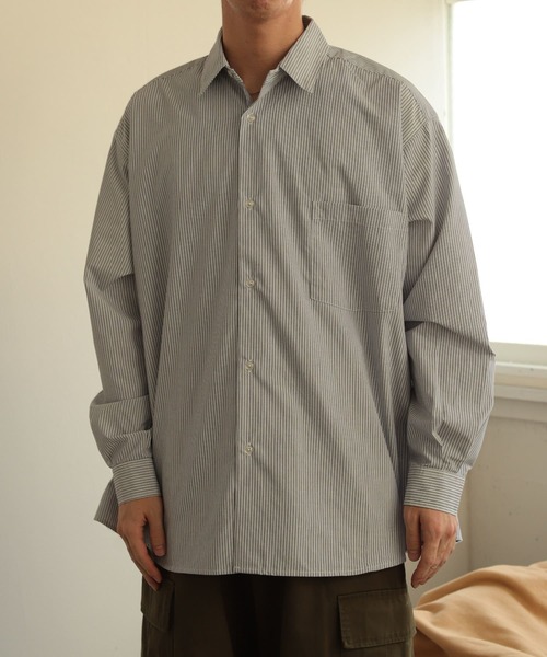 SENSE OF PLACE by URBAN RESEARCH（センスオブプレイスバイアーバンリサーチ）の「ストライプエクストラルーズシャツB（シャツ/ブラウス・メンズ・その他3/その他2/その他1・LARGE/MEDIUM）」の18枚目の写真