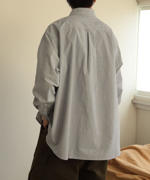 SENSE OF PLACE by URBAN RESEARCH（センスオブプレイスバイアーバンリサーチ）の「ストライプエクストラルーズシャツB（シャツ/ブラウス・メンズ・その他3/その他2/その他1・LARGE/MEDIUM）」の5枚目の写真