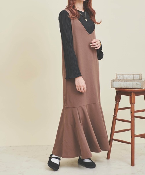 mil(ミル)の「【150㎝前後の小柄さんサイズ】カットプリーツプルオーバー(Tシャツ/カットソー・レディース・ピンクベージュ/ブラック/ブラウン/アイボリー・XS/S)」の8枚目の写真