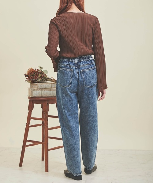 mil(ミル)の「【150㎝前後の小柄さんサイズ】カットプリーツプルオーバー(Tシャツ/カットソー・レディース・ピンクベージュ/ブラック/ブラウン/アイボリー・XS/S)」の22枚目の写真