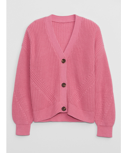 GAP(ギャップ)の「クロップド シェーカーステッチ カーディガン (キッズ)(カーディガン/ボレロ・キッズ・ブラック/ナチュラル/ピンク・XS/S/L/M/XXL/XL)」の3枚目の写真