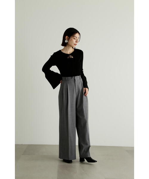 JILL STUART（ジルスチュアート）の「◆2WAYタフタドッキングニットトップス（ニット/セーター・レディース・ブラック/ホワイト/ブルー・FREE）」の8枚目の写真