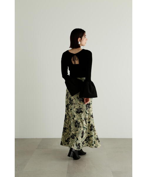 JILL STUART（ジルスチュアート）の「◆2WAYタフタドッキングニットトップス（ニット/セーター・レディース・ブラック/ホワイト/ブルー・FREE）」の10枚目の写真