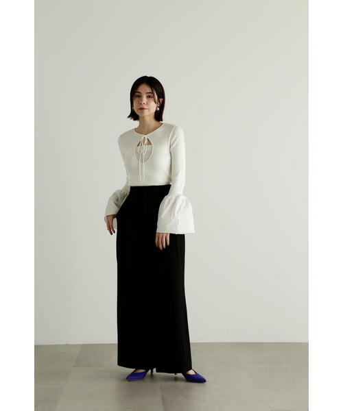 JILL STUART（ジルスチュアート）の「◆2WAYタフタドッキングニットトップス（ニット/セーター・レディース・ブラック/ホワイト/ブルー・FREE）」の11枚目の写真