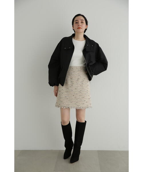 JILL STUART（ジルスチュアート）の「◆2WAYタフタドッキングニットトップス（ニット/セーター・レディース・ブラック/ホワイト/ブルー・FREE）」の12枚目の写真