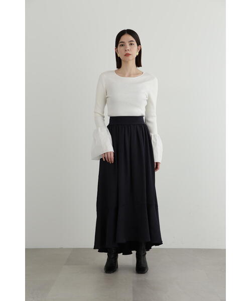 JILL STUART（ジルスチュアート）の「◆2WAYタフタドッキングニットトップス（ニット/セーター・レディース・ブラック/ホワイト/ブルー・FREE）」の13枚目の写真