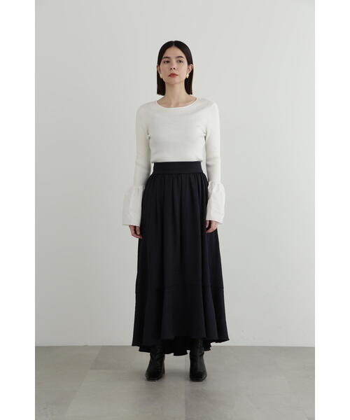 JILL STUART（ジルスチュアート）の「◆2WAYタフタドッキングニットトップス（ニット/セーター・レディース・ブラック/ホワイト/ブルー・FREE）」の16枚目の写真