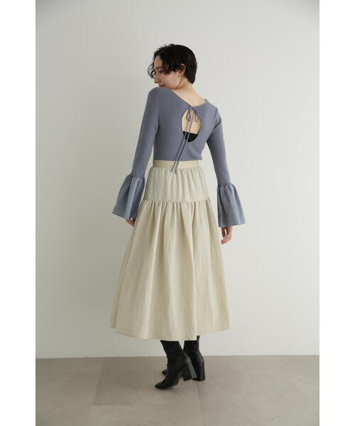 JILL STUART（ジルスチュアート）の「◆2WAYタフタドッキングニットトップス（ニット/セーター・レディース・ブラック/ホワイト/ブルー・FREE）」の20枚目の写真