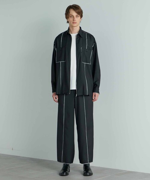 UNITED TOKYO(ユナイテッドトウキョウ)の「カットオフサファリシャツブルゾン(シャツ/ブラウス・メンズ・ブラック/グレー・1/2)」の17枚目の写真