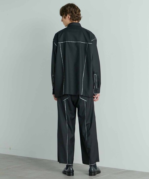 UNITED TOKYO(ユナイテッドトウキョウ)の「カットオフサファリシャツブルゾン(シャツ/ブラウス・メンズ・ブラック/グレー・1/2)」の19枚目の写真