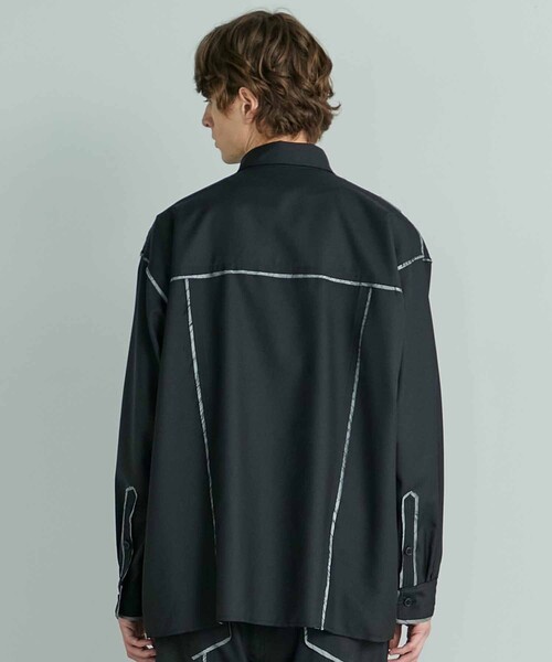 UNITED TOKYO(ユナイテッドトウキョウ)の「カットオフサファリシャツブルゾン(シャツ/ブラウス・メンズ・ブラック/グレー・1/2)」の22枚目の写真