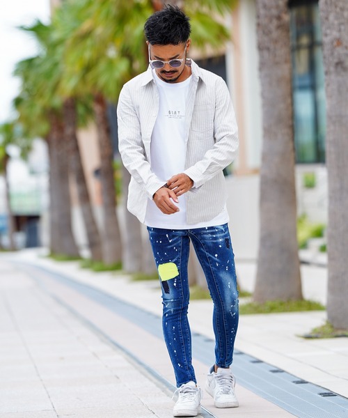 adamsJUGGLER（アダムスジャグラー）の「G/Bストライプロングシャツ（シャツ/ブラウス・メンズ・グレー/ブラック・M/L/XL/S）」の11枚目の写真